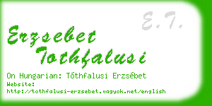 erzsebet tothfalusi business card
